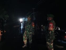 Terjadi Banjir, Danramil dan Babinsa Langsung Terjun Ke Lokasi