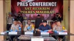 Polres Maybrat Melaksanakan Press Conference kasus Tindak Pidana Pembunuhan