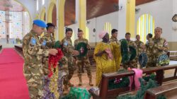 Satgas Kizi TNI Konga 37K Minusca Sambut Natal Bersama Warga Bangui, Afrika Tengah