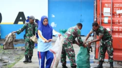 Koramil 1505-01 Tidore dan KUPP Soasio, Bersatu Wujudkan Pelabuhan Bebas Sampah