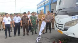 Dandim 1009/Tanah Laut Hadiri Peresmian Rerouting Angkutan Perintis Damri