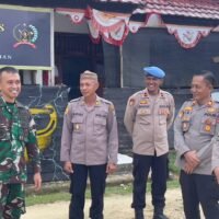 Sinergitas TNI – Polri, Silaturahmi Polres Maybrat beserta jajarannya ke Satgas Yonif 762/VYS