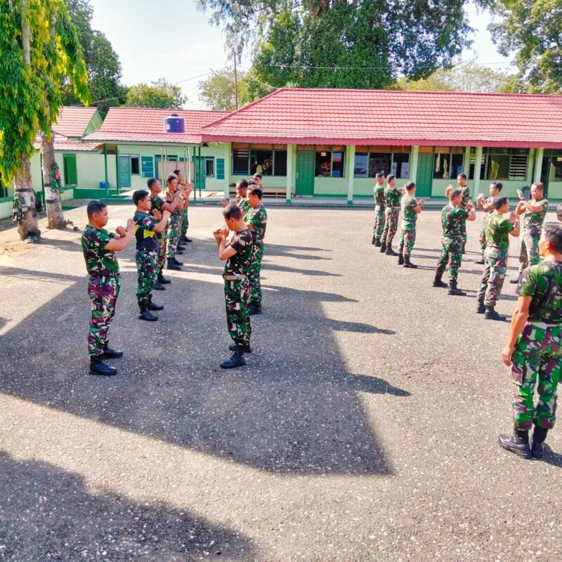 Latihan Bela Diri Taktis Tingkatkan Mental dan Fisik Prajurit Kodim Tabalong 
