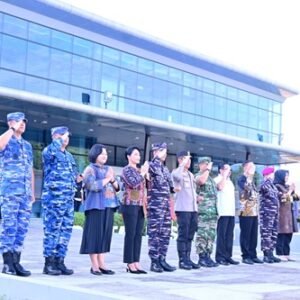 Danwing Udara 5 Lanud Sultan Hasanuddin Antar Keberangkatan Kasal Usai Kuker di Makassar
