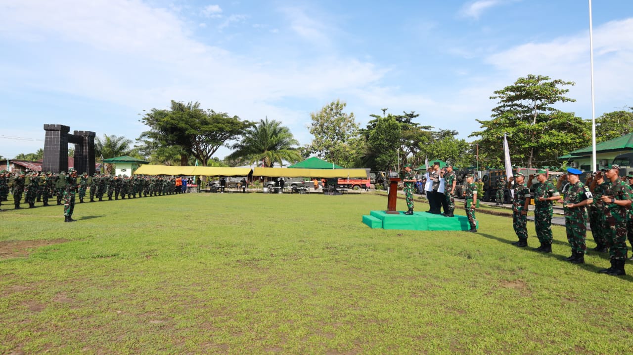 Kodam XVIII/Kasuari Gelar Apel Pasukan PRCPB di Sorong: TNI-Polri dan Pemda Siap Hadapi Ancaman Bencana di Papua Barat Daya