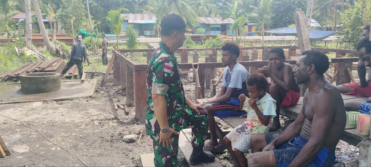 Pastikan Berjalan Dan Sesuai Target, Kasdim 1710/Mimika Tinjau Pengerjaan Sasaran Fisik Pra TMMD Ke-124
