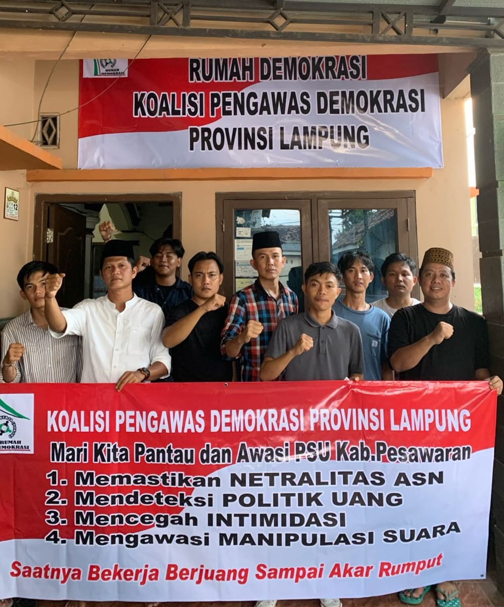 PENGAWAS DEMOKRASI PROVINSI LAMPUNGSIAP KAWALNETRALITAS DAN INTEGRITAS PILKADA PSU KABUPATEN PESAWARAN
