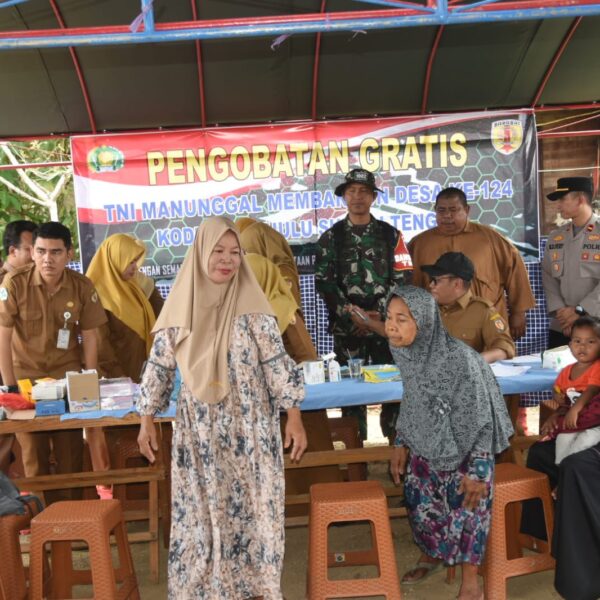 TMMD Kodim 1002/HST Gelar Layanan Kesehatan Gratis di Haruyan