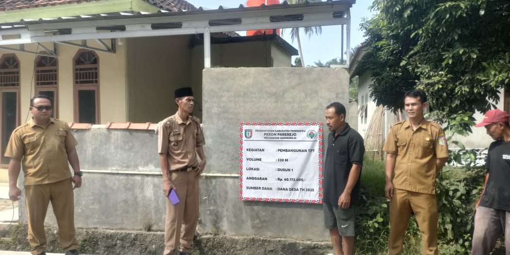Pemerintah Pekon Parerejo Gadingrejo Laksanakan Pembangunan TPT