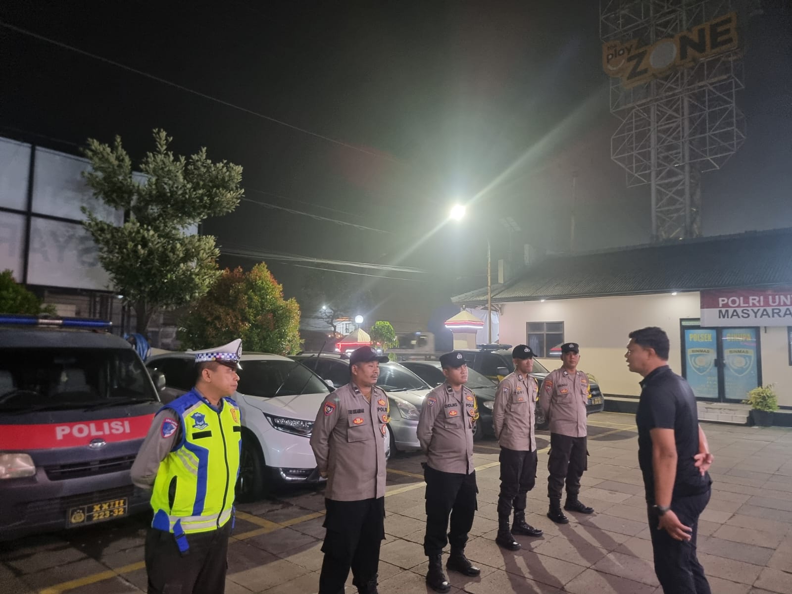 Polsek Cikupa Gelar Apel dan Patroli Ops Cipkon Antisipasi 3C dan Gangguan Kamtibmas