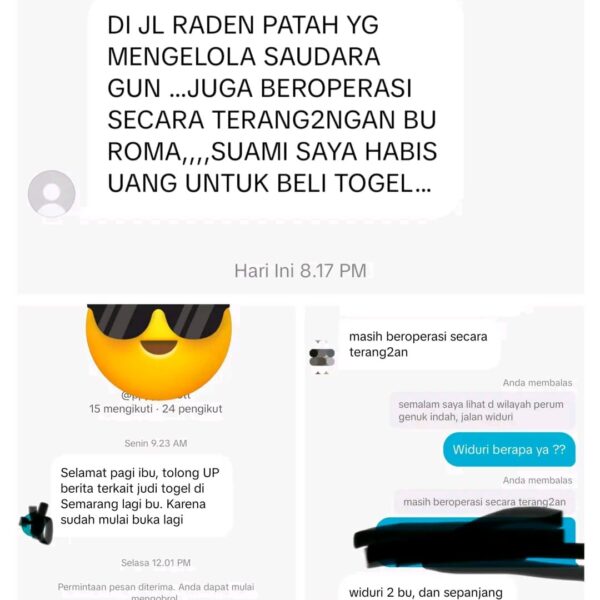 Kapolrestabes Semarang Diduga Membisu,  Masyarakat Resah, Judi Togel Mulai Bersemi Kembali