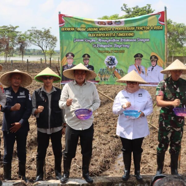 Kapolresta Tangerang Dukung Ketahanan Pangan Lewat Penanaman Jagung Program P2L di Sukamulya