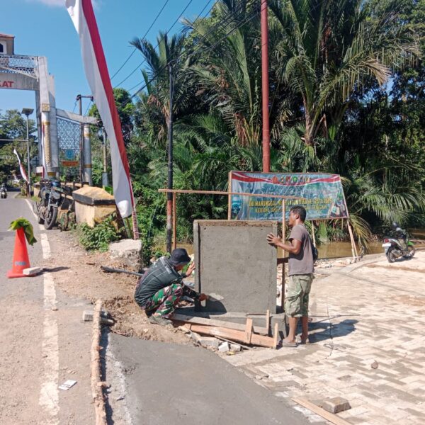 TMMD Kodim 1002 HST Dirikan Tugu Nol Jalan 1030 Meter