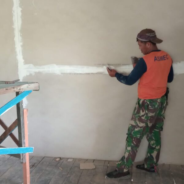 TMMD ke-124 Kodim 1002/HST Genjot Rehab Langgar Darussalam Haruyan