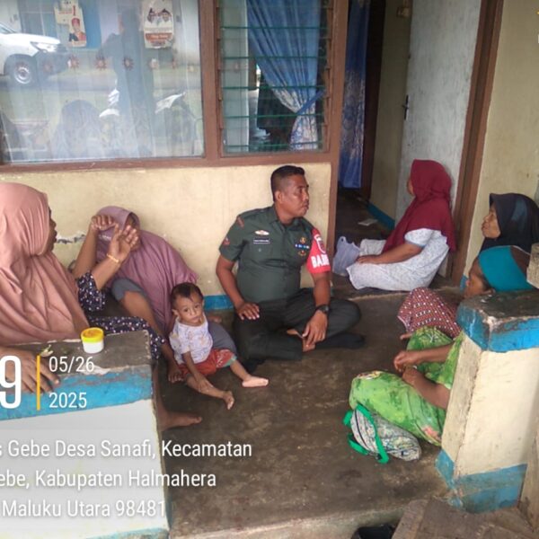 Peduli Gizi Anak, Babinsa Desa Sanafi Ramil 1512-03/Gebe Lakukan Pendampingan Cegah Stunting