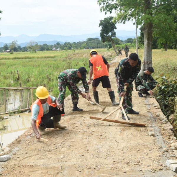 Dansatgas TMMD Optimis Jalan 1030 Meter Rampung Tepat Waktu