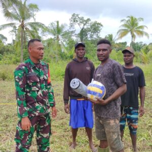 Satgas TMMD Hadirkan Fasilitas Voli, Wujudkan Kesejahteraan Warga