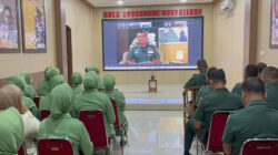 Kodim 0808/Blitar Ikuti Pembinaan Rohani Islam Virtual Terpusat : Perkuat Mental Prajurit, Wujudkan Keluarga Sakinah Mawaddah Warahmah