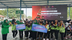 Pertandingn Persahabatan Bola Voly Persit Kodim 0808/Blitar VS Bhayangkari Polres Blitar Kota Semarakkan HKGB Ke – 73