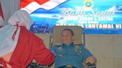 Ikut Donor Darah Jelang HUT Lantamal VI ke 75