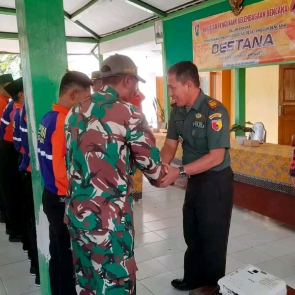 Danramil 0811/14 Kerek Bersama BPBD Menggelar Kegiatan Pelatihan Desa Tangguh Bencana