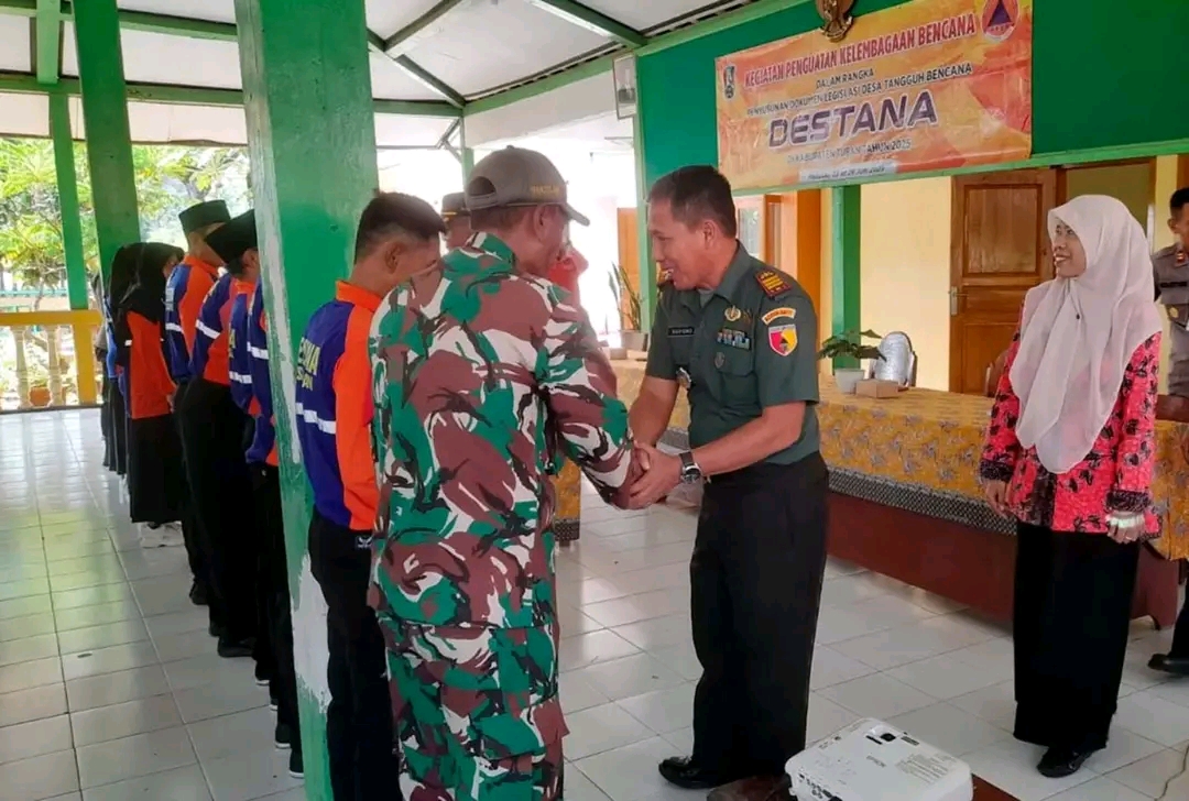 Danramil 0811/14 Kerek Bersama BPBD Menggelar Kegiatan Pelatihan Desa Tangguh Bencana