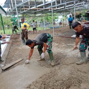 Kejar Target TMMD, Satgas Kodim 1002 HST Cor Teras Langgar Darussalam Kejar Target TMMD, Satgas Kodim 1002 HST Cor Teras Langgar Darussalam