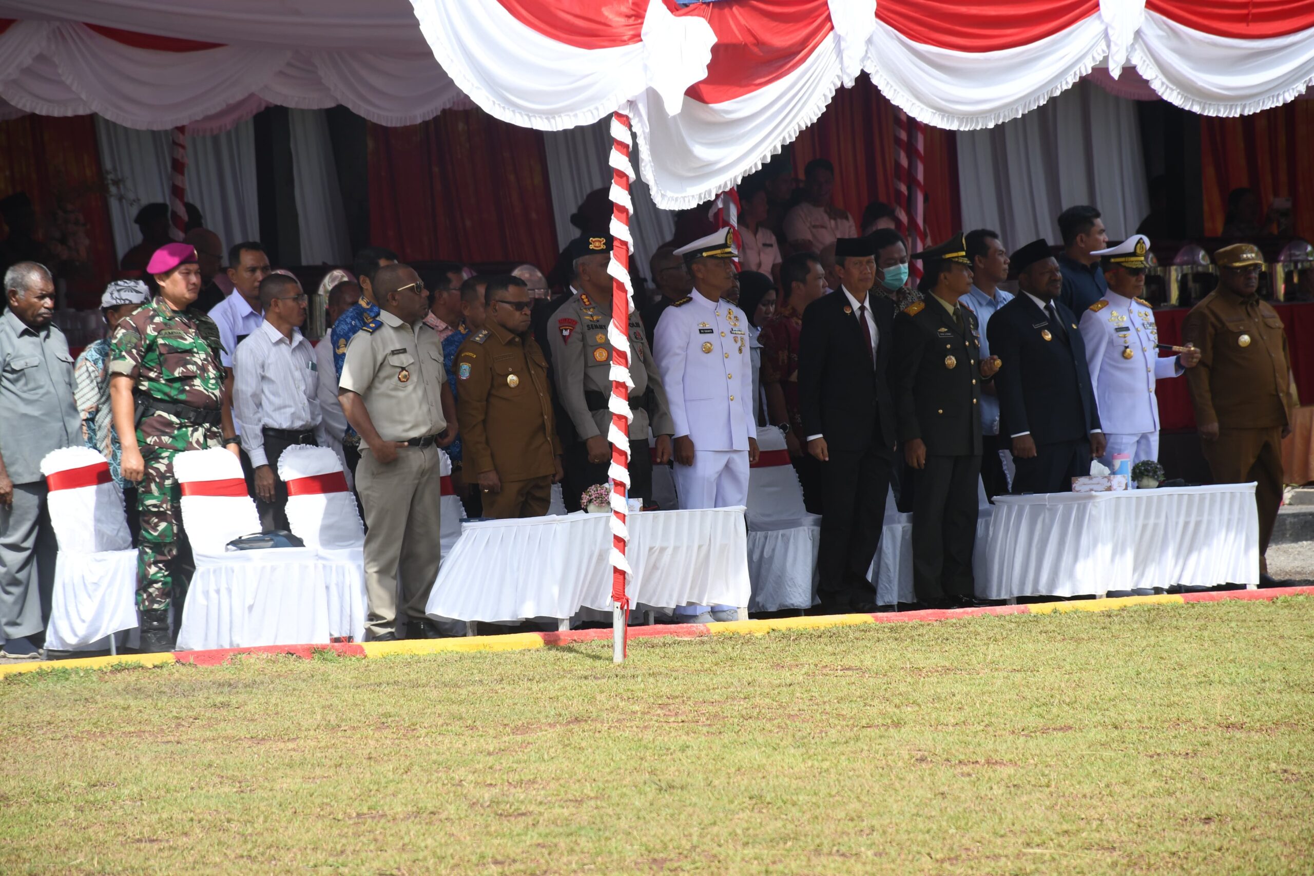 Wadan Lantamal XIV Hadiri Upacara Brimob, TNI AL Tegaskan Sinergi Amankan Laut dan Darat Papua Barat Daya