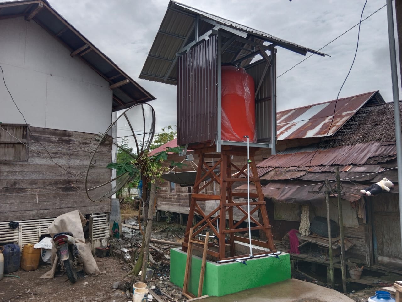 TMMD ke-124 Kodim 1002/HST Rampungkan Sumur Bor di Pengambau Hilir