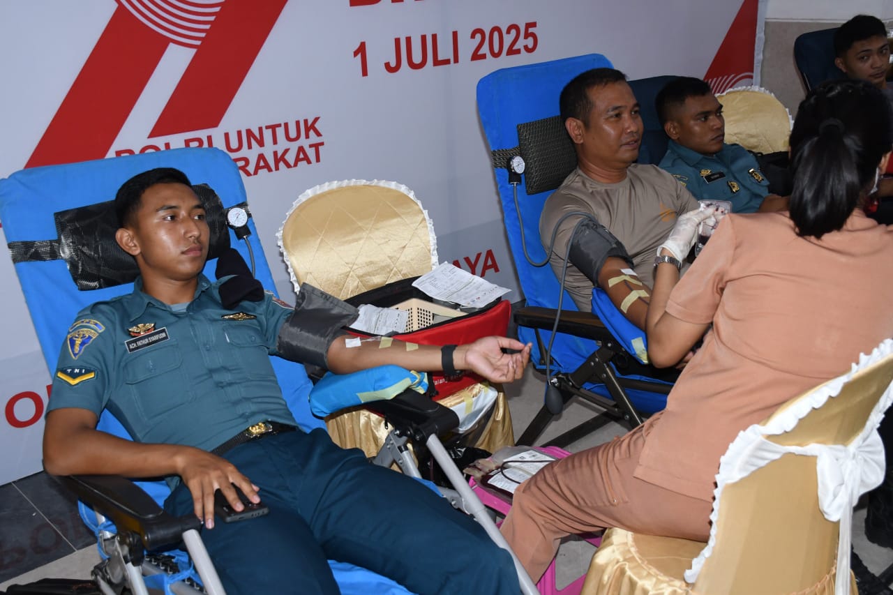 Donor Darah HUT Bhayangkara ke-79, Simbol Kuat Sinergitas TNI-Polri dan Kepedulian Sosial