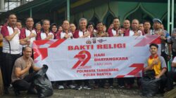 Wakapolresta Tangerang Pimpin Bakti Religi di Masjid Al Barokah Kampung Ciatuy, Desa Sodong