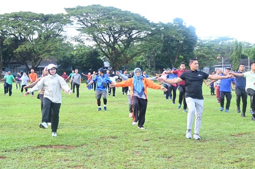 Senam SKJ 88 Awali Kegiatan CFD Lanud Sultan Hasanuddin