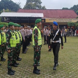 Sinergi TNI-POLRI Dalam Apel Gelar Pasukan Operasi Patuh Semeru 2025 Polres Blitar Kota