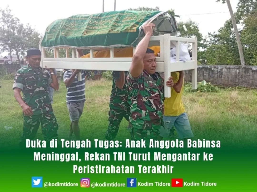 Duka di Tengah Tugas: Anak Anggota Babinsa Meninggal, Rekan TNI Turut Mengantar ke Peristirahatan Terakhir
