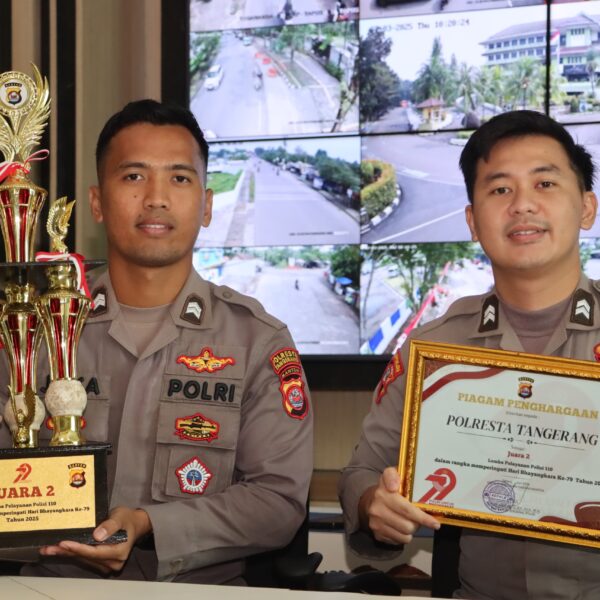 Polresta Tangerang Raih Juara 2 Lomba Pelayanan Polisi 110 dalam Rangka Hari Bhayangkara ke-79 Tahun 2025
