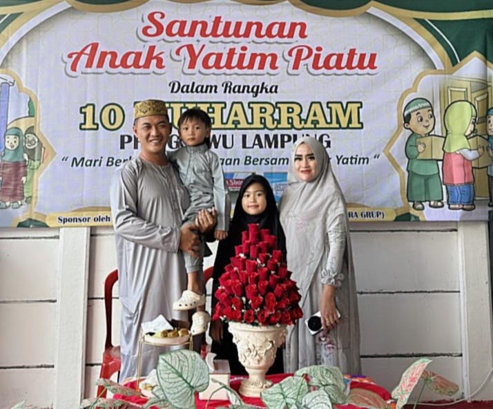 Pengusaha Ternama di Lampung Nova Yudi Beri Santunan Anak Yatim pada 10 Muharram
