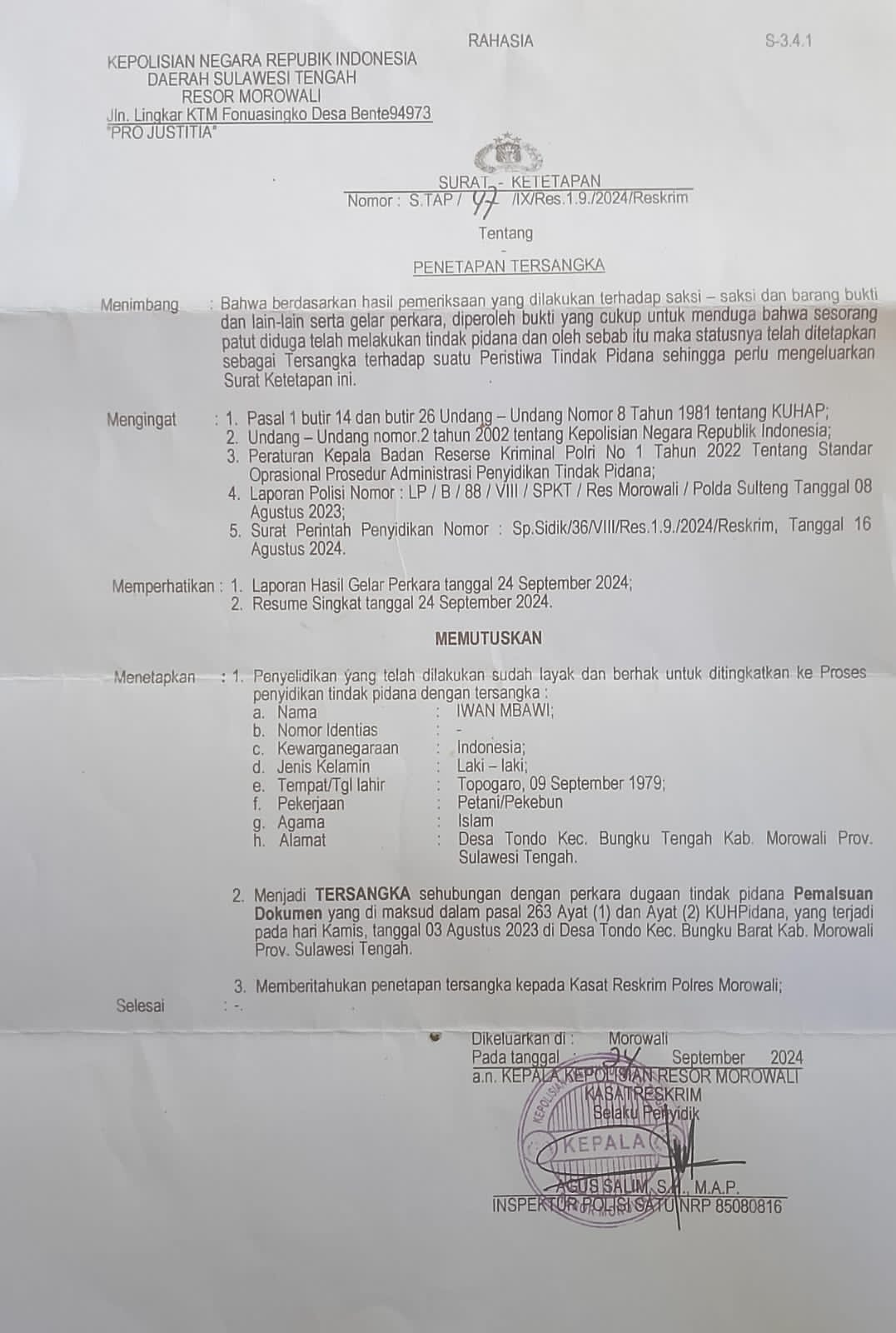Kasus Dugaan Ijazah Palsu Kades Tondo Tak Kunjung P21, Ada Apa?