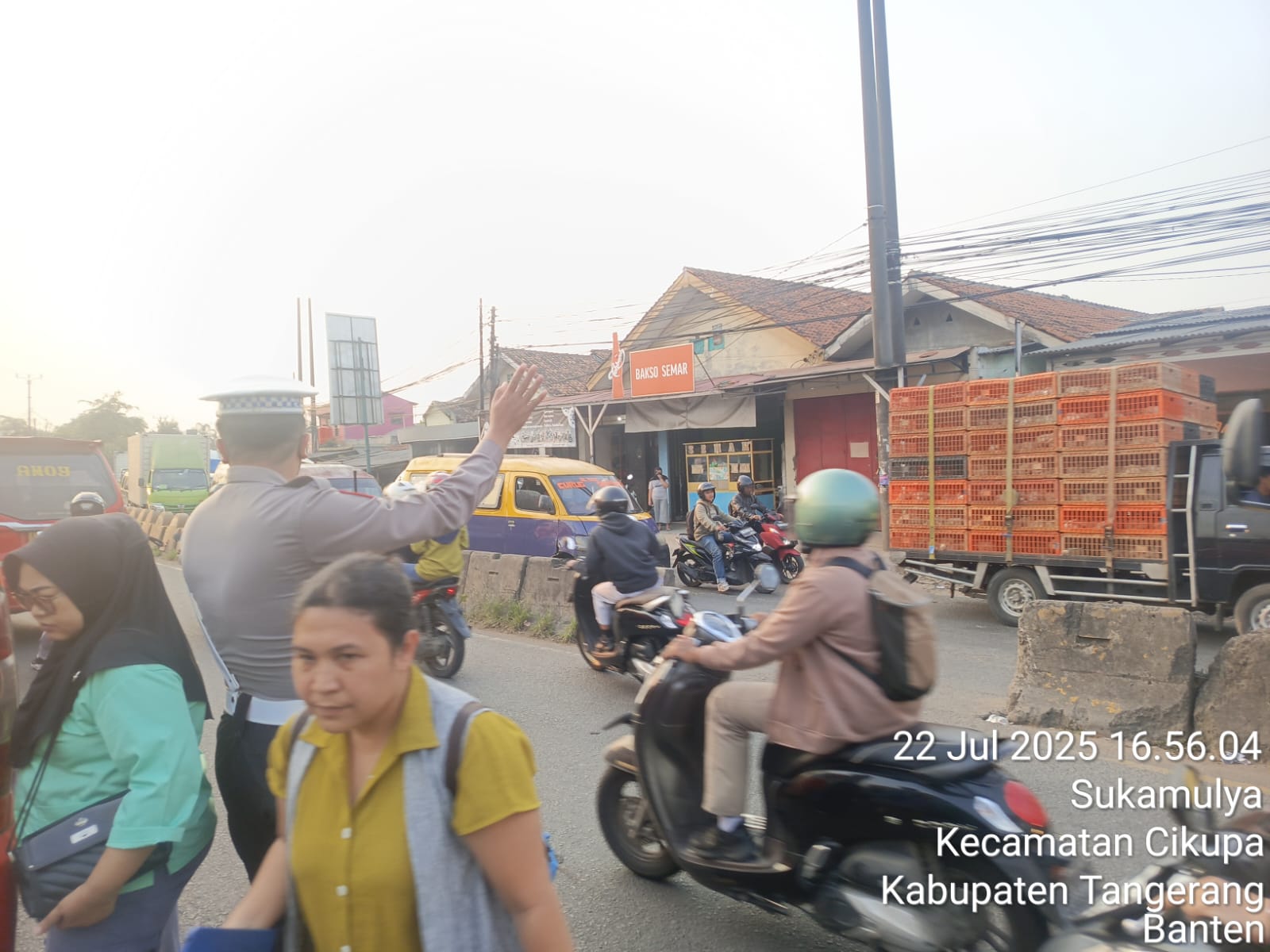 PECAK Sore Polsek Cikupa Dukung Kelancaran Mobilitas Masyarakat