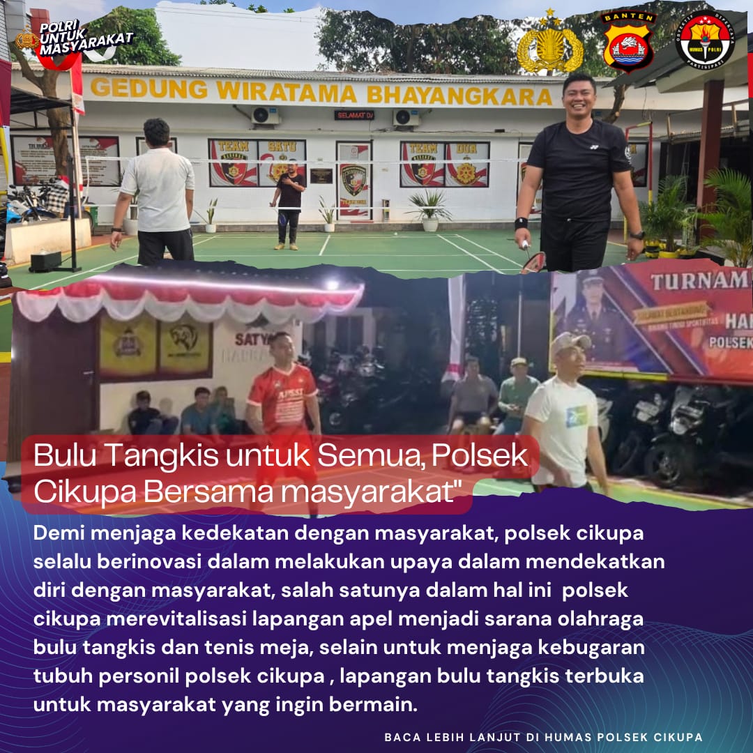 Bulu Tangkis untuk Semua, Polsek Cikupa Hadirkan Lapangan Olahraga untuk Masyarakat