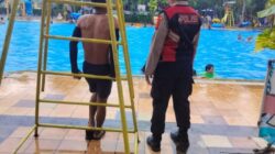 Personel Sat Pamobvit Polresta Tangerang Patroli Wisata di Waterboom Citra Raya, Pastikan Keamanan Pengunjung