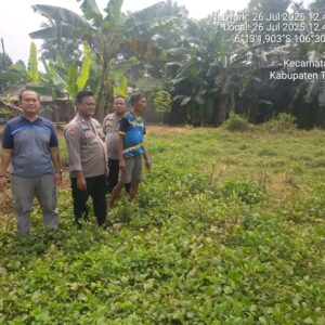 Polsek Cikupa Lakukan Pengecekan Lahan 5000 Meter untuk Program Ketahanan Pangan