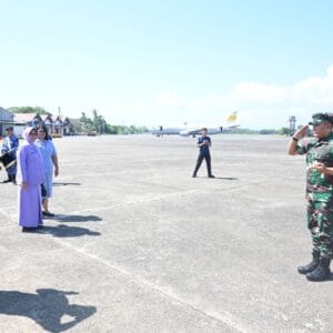 Danlanud Sultan Hasanuddin Mengantar Keberangkatan Pangkogabwilhan II Usai Kunker di Makassar