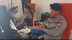 Sambut HUT ke-80 RI, TP-PKK PBD Gotong Royong Bersama TNI-POLRI Gelar Donor Darah