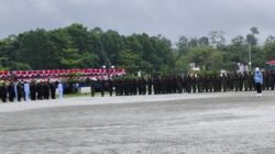 Kodim 1710/Mimika Ikuti Upacara Peringatan HUT Ke-80 Republik Indonesia di Kantor Pusat Pemerintahan Kabupaten Mimika