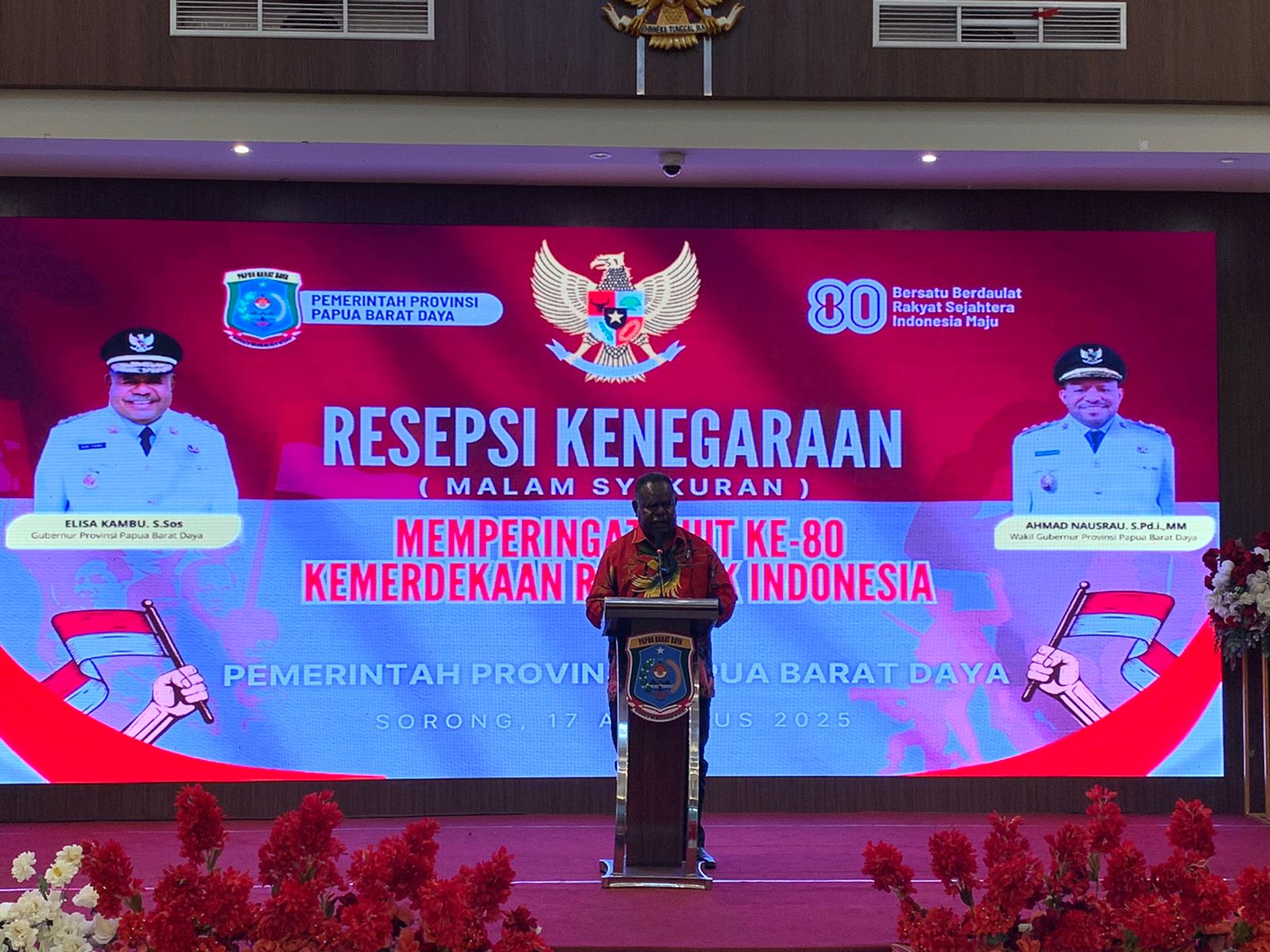 Resepsi Kenegaraan HUT RI ke-80: Gubernur PBD Momentum Persatuan Menuju Indonesia Emas