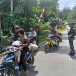 Cegah Kegiatan Ilegal, Personel Satgas Pamtas Yonif 410/Alugoro Gelar Sweeping Jalan Lintas Perbatasan