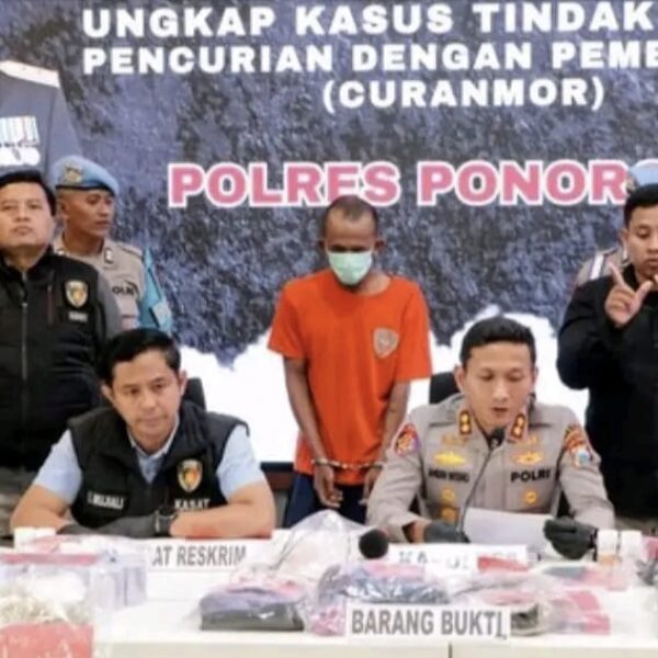 Residivis Kambuhan Ditangkap Usai Curi Motor di Ponorogo