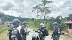 Satgas Pamtas RI-PNG Kewilayahan Yonif 410/Alugoro Gelar Pemeriksaan di Jalan Trans Papua