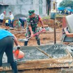 Kolaborasi TNI dan Masyarakat, Pembangunan Masjid Nurul Huda Digenjot Lewat Gotong Royong