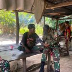 Peduli Kesehatan, Satgas 312/KH Sentuh Hati Warga Rawabiru